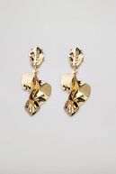Leaf earrings metallic, Gold